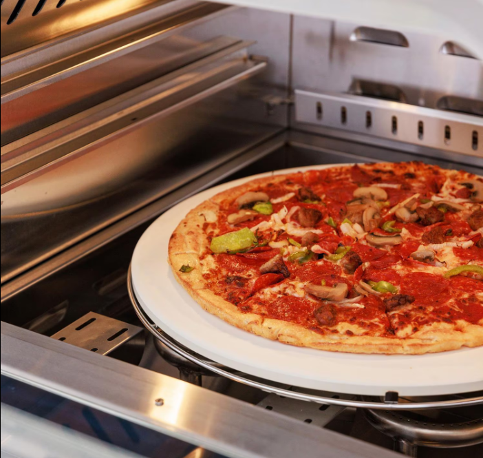 Blaze 26-Inch Freestanding Natural Gas Outdoor Pizza Oven W/ Rotisserie & Cart - BLZ-26-PZOVN-NG